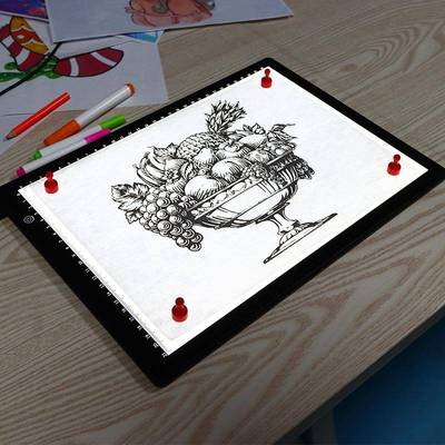 赢科新款发光刻度拷贝贝847台A4临摹板磁绘画板钻吸石画4工具包A