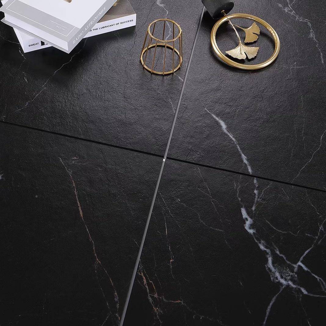 超全通体瓷砖哑光黑白根防滑哑光黑白地砖60X黑12体00mm商业场0所