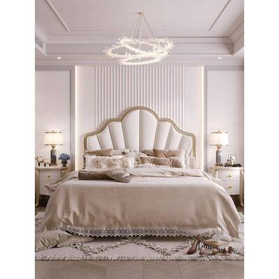 美式实木床1.米主卧现XOR代约法式双人床奢公主简床高轻8箱储物婚