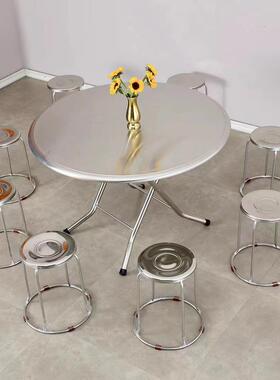 不锈钢凳子高矮凳圆双层约椅头户52928外家小吃店用简现形代钢筋