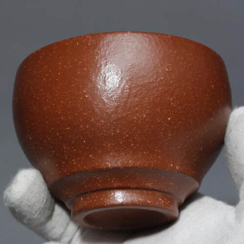 宜兴紫砂杯纯全手工主人杯原矿老红降坡泥杯大号品茗杯单杯精品