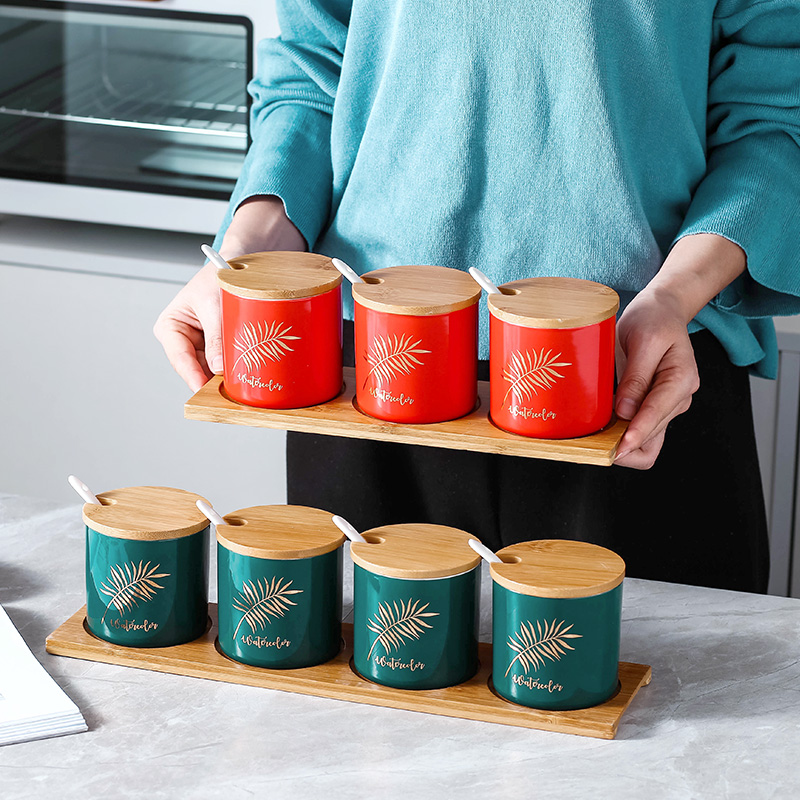 调料盒套装玻璃调味罐子组合装糖盐罐北欧厨房用品家用大全调味瓶