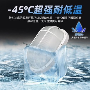 LED冷库专用灯防水防爆防潮灯耐低温浴室阳台庭院仓库户外壁灯24W