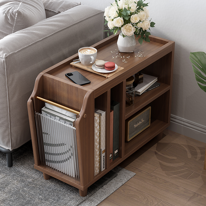 边柜沙发旁小边几北欧实木窄柜置物架客厅多功能餐边几茶水柜收纳