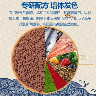 乌龟发色龟粮红面蛋龟火焰龟黄缘龟专用饲料地图东锦西锦龟料