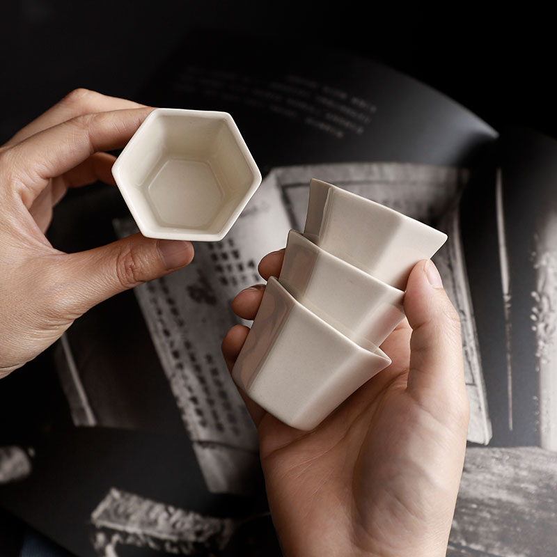 草木灰丨六方主人杯手工复古功夫小茶杯单个男女士品茗杯个人客杯