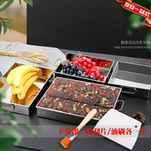 不锈钢糕点盘糕盘阿胶糕膏模具盘冷却定型盘盆雪花酥直角方盘托盘