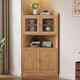 实厅木角柜转角柜客墙角储三物柜角角形卧755室落边角柜置物收纳