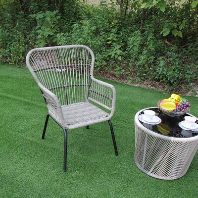 跨售0020境直供户外花园阳台藤楼部谈椅椅休闲藤编洽桌椅三件套组