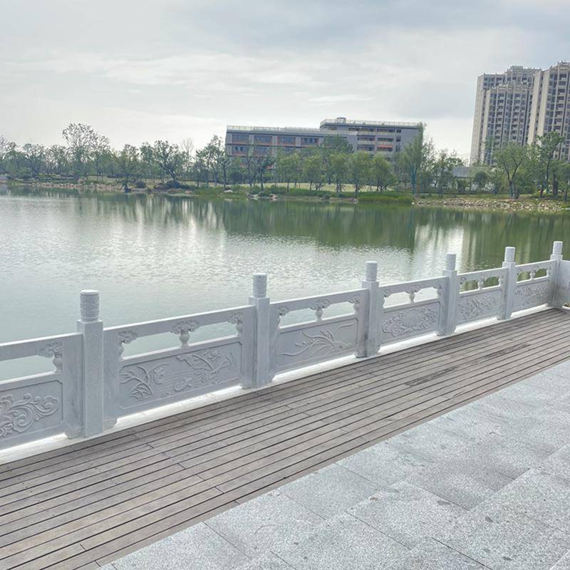 石栏杆石雕栏板公园阳VSJ桥台古观仿河景道花岗岩大石护栏