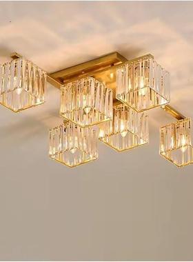 热卖意风格客厅CEX灯现简代家用方约形大气灯具轻奢式水晶餐厅