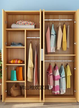 衣卧柜实木质简约PVH家用室租房简柜易板式出组装收纳柜子储物大
