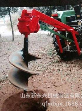 带拖拉机挖24467坑机种树钻打眼孔螺旋机式挖坑机
