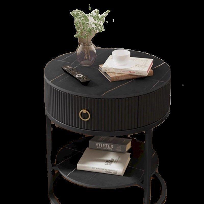 简约OQE现金属代板岩组装几款小件收纳圆茶客厅边桌可卧室床头柜
