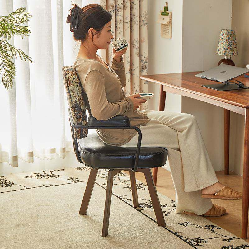 电脑家用舒适办卧室ZYS转椅书房座椅复古椅椅子靠背椅旋转公书桌