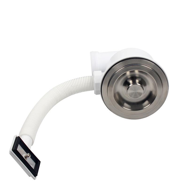 天力2厨房不锈1钢水槽带溢110/14下水器2寸螺牙水BKV弯头XK38C001