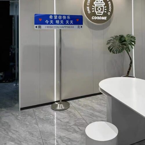 限速5行驶标志牌不锈钢杆反光标识牌停车指示牌警示警示反光防撞