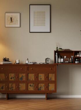 法式古六斗小户型新款设计FG6363师柜家风具中古复香云纱实木黑色