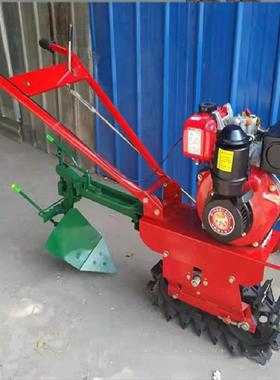 厂家销履带微耕机链轨式小型农用耕地直65213机地丘陵耘草耕除翻山地机
