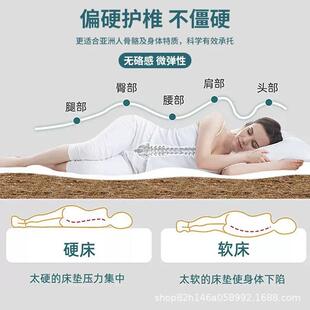 天然椰卧榻榻米床垫1.EES5米胶1.8任意尺寸室垫子可折叠乳儿童棕