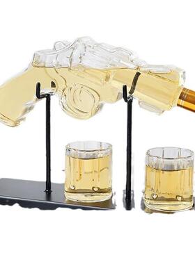枪醒瓶VLE酒器异型泡酒手型手枪造高硼硅玻璃工艺酒瓶创意酒具泡