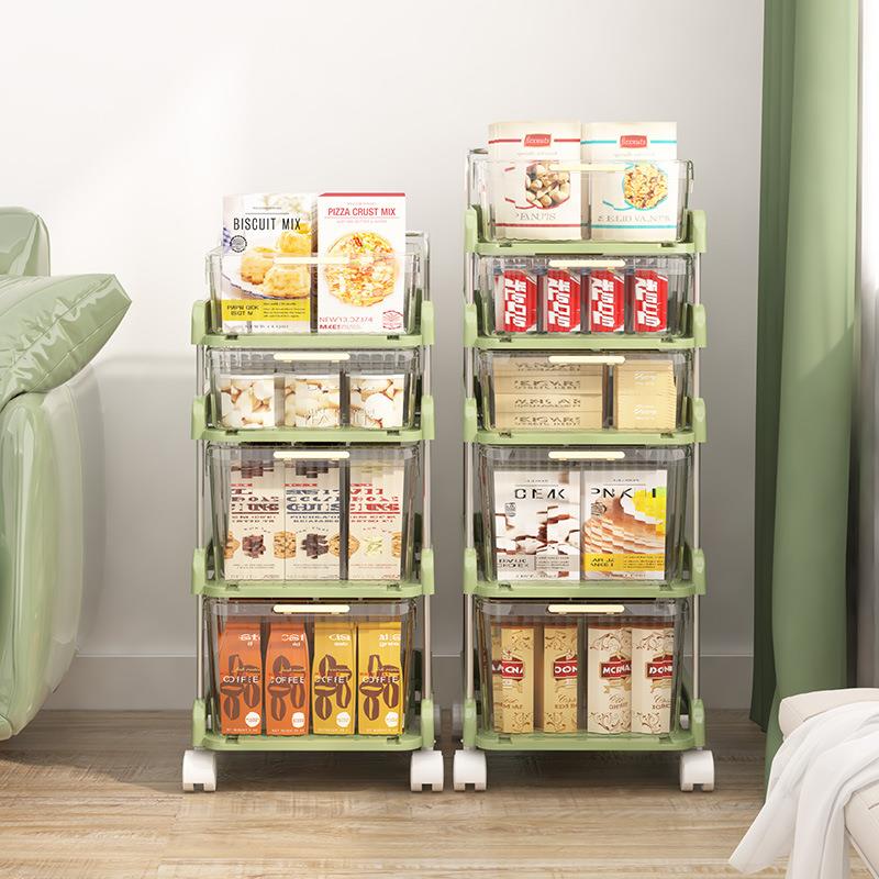 架120-154置物零架食客厅屉式可移抽动小推车家用桌面饮料杂物收