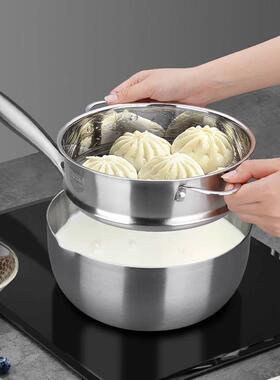 锅8-101三62580层钢韩式雪平锅不粘锅奶带蒸屉20CM家用汤炉锅不挑