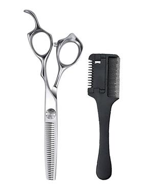 炫银色美发剪刀彩色蓝色头专业理发剪剪刀F2-6.0剪火发刀套装厂家