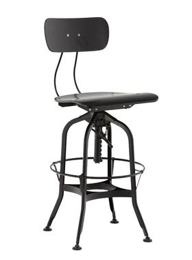 厂工家直美式业风发旋转高度可调节前椅子吧椅高脚旋转GA402C-6升