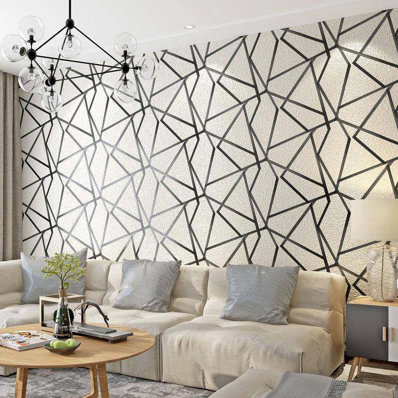 几何线条客厅背505墙皮绒墙纸纺卧室玄关鹿无布景墙纸现代简约,家装主材,其它材质类墙纸,淘宝优惠券,粉丝福利购,淘宝优惠卷