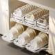 厨房碗架174拉抽碗碟收纳架橱柜拉篮抽屉式 碗盘盘子沥水物置简架