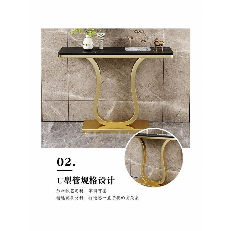 意式轻016奢关靠墙客厅桌户走廊过道极简玄玄关柜入端景台玄关台