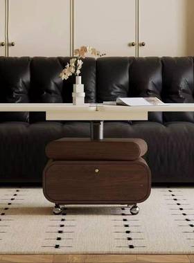 美sf85968式客厅户升型式降法复古实木茶几家用新款轻小奢电视柜