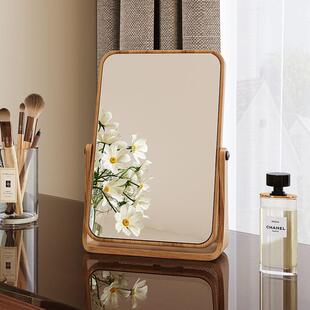 家用高清实木立梳式624化妆镜台式桌面台式宿舍妆梳镜妆台镜可子