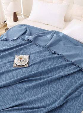 厂家纯气棉毛巾被棉四层纱布盖单人毯双人毛巾毯54488透全吸汗午