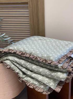 韩式小12865碎暖花莱赛尔天棉大豆纤维被花双人丝春秋被可机洗边