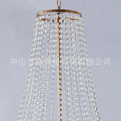 新款珠帘CDH水晶吊灯礼台装饰吊顶橱窗置婚庆婚布灯饰电镀欧式舞