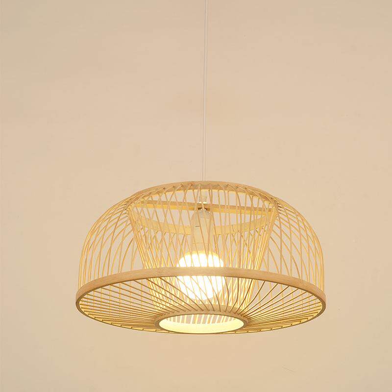 951竹艺竹编吊灯中式简约田室厅饭店民宿卧阳台日餐式园灯笼榻榻