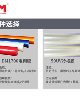 V道明交通标志打印P覆C冷/裱膜高透加厚14848电刻膜高粘度膜用光