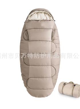 户款外11669拉链野营蛋睡袋加宽纳加厚保暖防寒睡囊便携收式形睡
