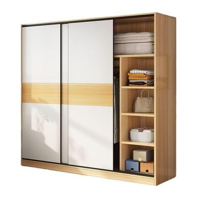 实木家11416质衣柜卧室用推拉衣橱出租屋衣柜简门易收纳储物柜儿