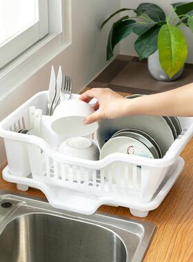碗盘沥水架厨房台面碗碟篮纳水槽置物架QML塑料具碗水筷滤收餐盒