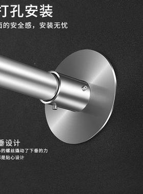 3YK尺寸可定做杆免打孔钻石型浴帘杆生间伸缩73943浴室卫帘简易淋