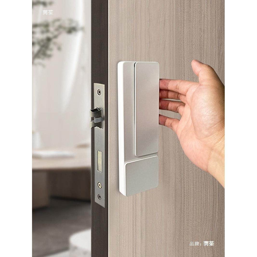 室内全意式铜锁无品牌/卧房门间室现代极简无把手锁隐形实木门锁