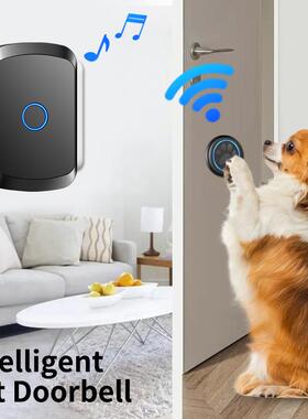 家用无线触16561摸门宠铃智能LE闪灯物狗门接铃防水3发射D+2收叮