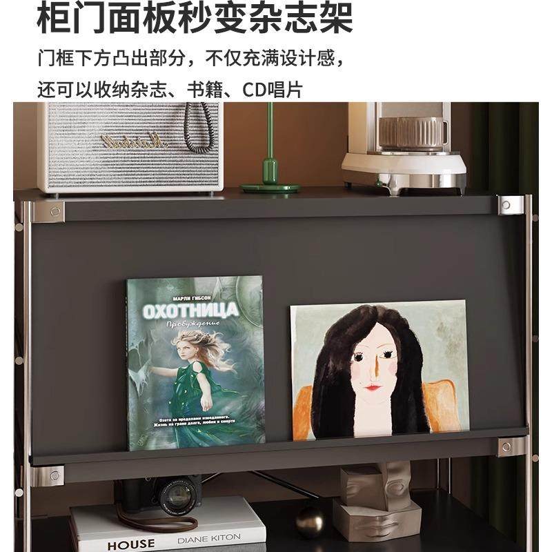 书柜客展厅展示柜沙发边WQN柜厅门示柜落地收纳柜储物柜上翻杂客