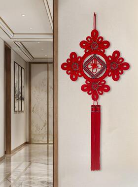 高档手工织中国结孔安雀花挂件电视墙术平艺结编玄关84601装饰客