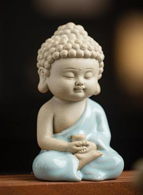 汝窑如来茶可宠摆精件品养开片佛系茶室茶桌面77915装饰小茶玩摆