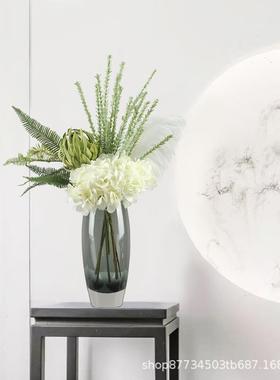 极简现代玻璃仿24625花瓶家桌居软装饰品真板房样间客厅餐面插花