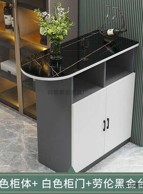 台现代房简约家25978用岩板岛台桌子玄关柜厅小户吧型客餐厨双面